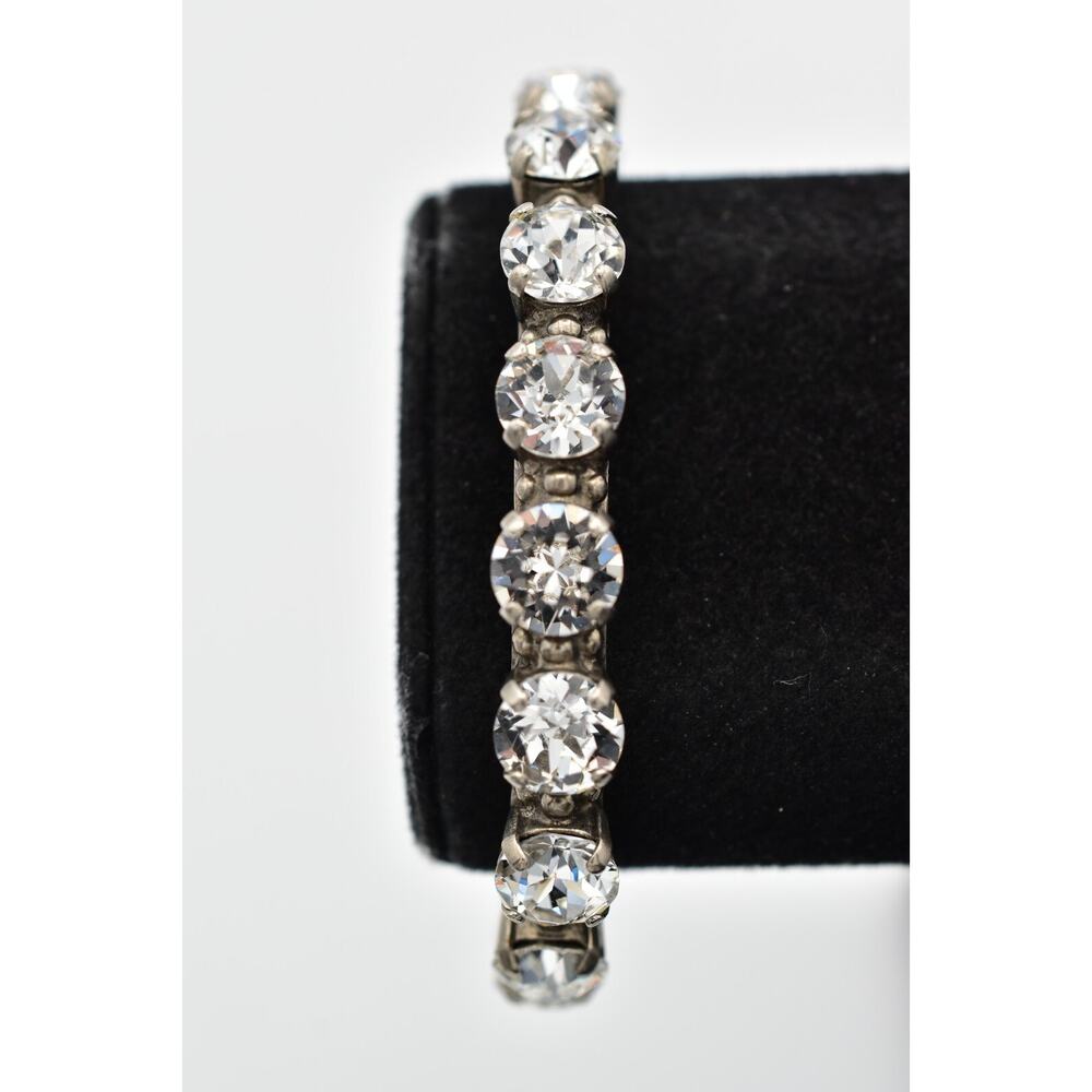Sorrelli Vintage Crystal Cuff Bangle Chunky Sparkling Rhinestone Signed Bin2